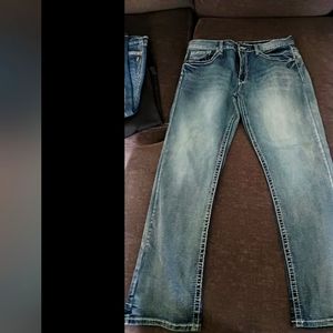 Men's True Luck distressed jeans, size 36/32